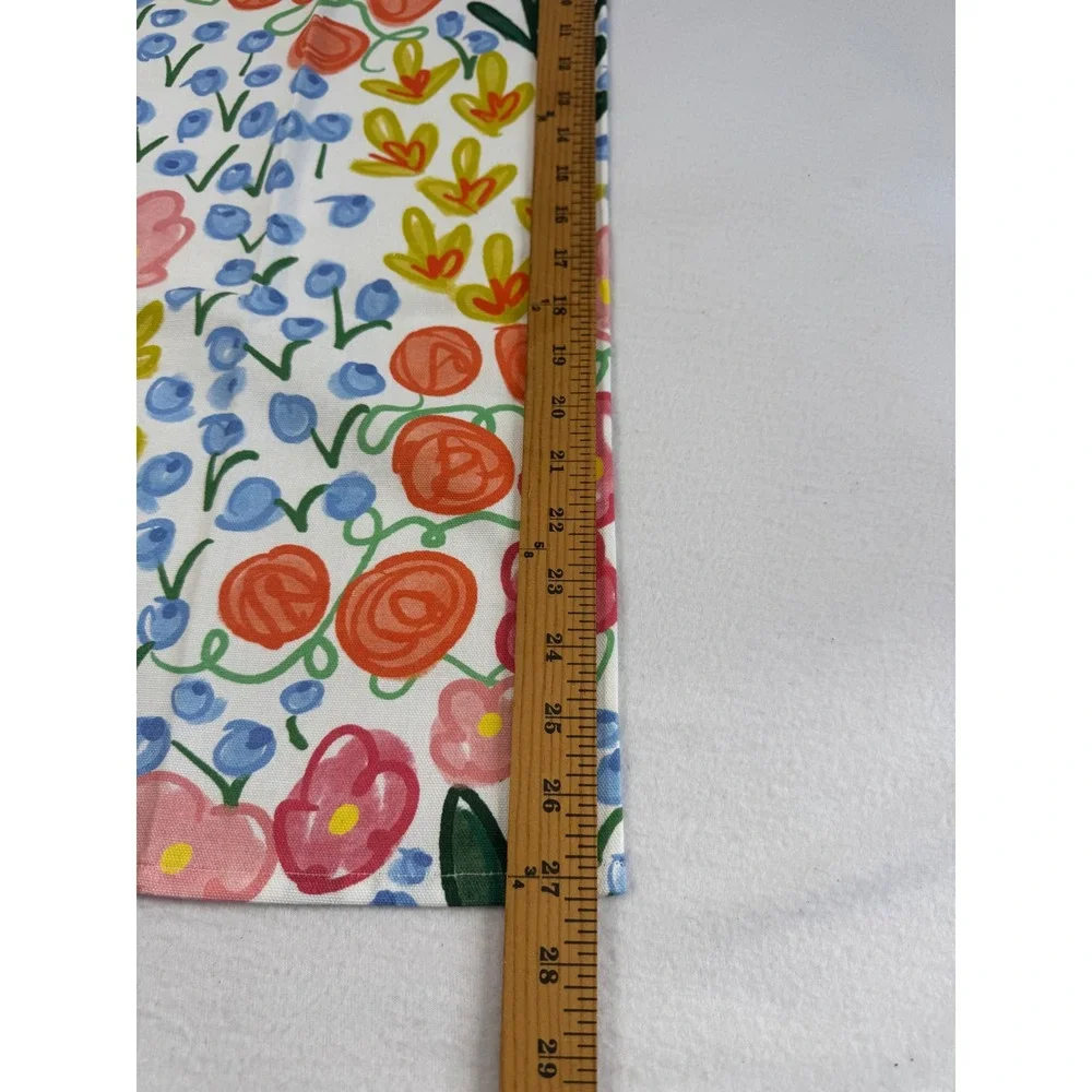 Whimsical Cottagecore Anna Whitham Co Tea Towel Multicolor Floral Hand Painted